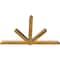 Ekena Millwork Kennewick Rough Sawn Timber Gable Bracket, Western Red Cedar, 108"W x 68"H x 4"D x 6"F, 15/12 Pitch GBW108X68X0406KEN00RWR - alternate 5